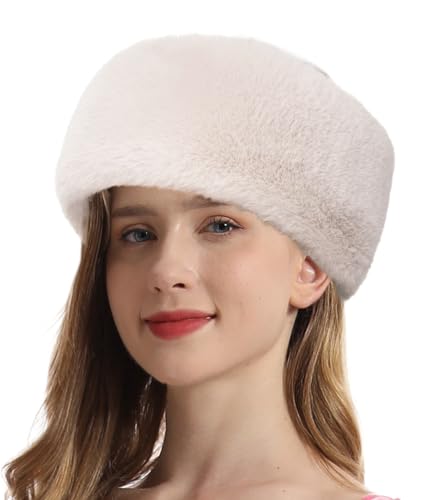 TRIFOLIUM Künstlicher Pelz Stirnband - Flauschig, Fleece, Einzigartige Größe, Winter Outdoor Eckru künstlicher Kaninchen Eine Größe (HDB6387-One Size-Rabbit-Ecru) von TRIFOLIUM