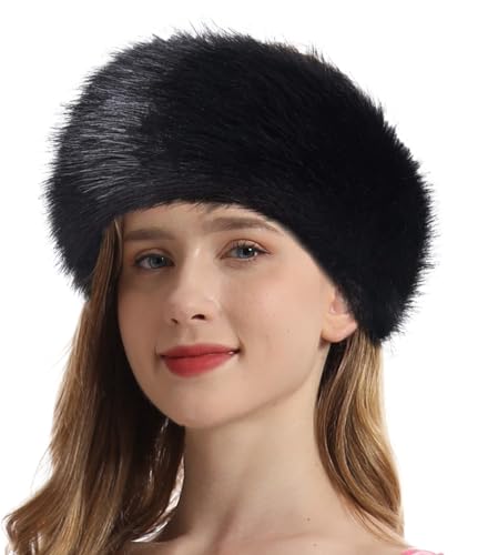 TRIFOLIUM Künstlicher Pelz Stirnband - Flauschig, Fleece, Einzigartige Größe, Winter Outdoor Schwarzer künstlicher Fuchs Eine Größe (HDB6387-One Size-Fox-BK) von TRIFOLIUM
