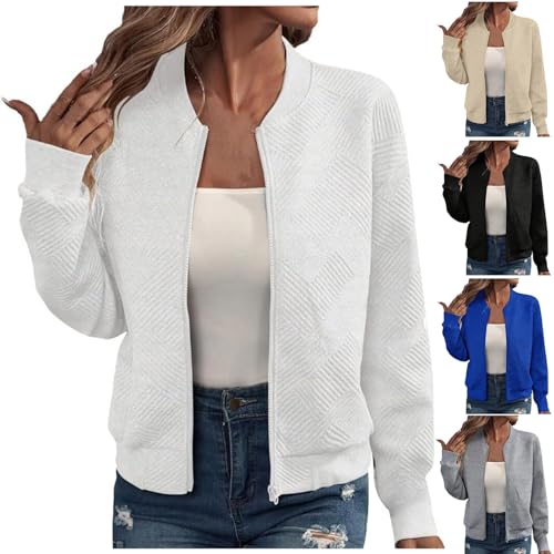 Blouson Damen Bomberjacke Leichte Reißverschluss Sweatjacke Sommerjacke Kurz Pilotenjacke Einfarbig Jacke Dünne Langarm Übergangsjacke College Jacket Mädchen Fliegerjacke Sommer Damenjacke Wanderjacke Blouson Damen Bomberjacke Leichte Reißverschluss Sweatjacke Sommerjacke Kurz Pilotenjacke Einfarbig Jacke Dünne Langarm Übergangsjacke College Jacket Mädchen Fliegerjacke Sommer Damenjacke Wanderjacke von TRIGLICOLEUM