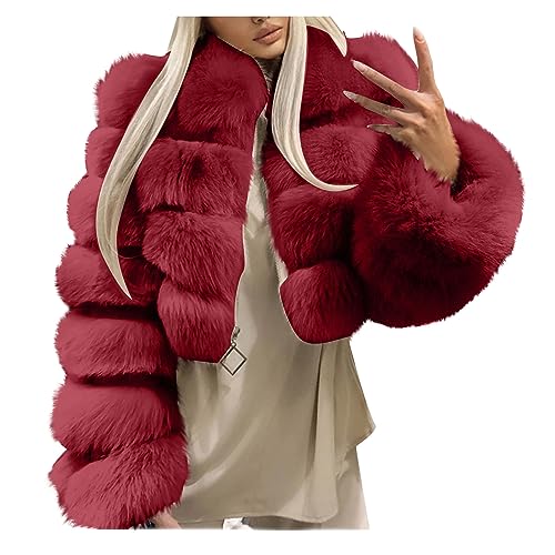 Damen Kurze Pelzjacke Große Größen Kunstpelze Mantel Sexy Einfarbig Pelzmantel Langarm Winterjacke Dicke Warme Kunstfell Jacke Winter Faux Felljacke Flauschig Fellmantel Wintermantel Mantel 5XL Damen Kurze Pelzjacke Große Größen Kunstpelze Mantel Sexy Einfarbig Pelzmantel Langarm Winterjacke Dicke Warme Kunstfell Jacke Winter Faux Felljacke Flauschig Fellmantel Wintermantel Mantel 5XL von TRIGLICOLEUM
