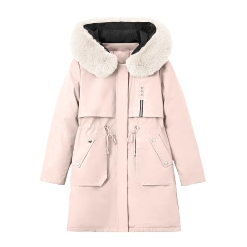 Dicke Warme Winterjacke Damen Elegant Einfarbige Parka Jacke Große Größen Winterparka 2023 Mantel Übergangsjacke Wintermantel mit Kapuze Langarm Damenjacke Winter Kapuzenjacke Outdoorjacke 6XL von TRIGLICOLEUM