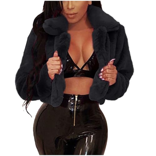 TRIGLICOLEUM Pelzmantel Damen Modische Einfarbig Kurz Kunstpelze Jacke Kunstfell Mantel Kuschelig Fellmantel Dicke Warme Winterjacke Winter Pelzjacke Langarm Wintermantel Felljacke Übergangsjacke TRIGLICOLEUM Pelzmantel Damen Modische Einfarbig Kurz Kunstpelze Jacke Kunstfell Mantel Kuschelig Fellmantel Dicke Warme Winterjacke Winter Pelzjacke Langarm Wintermantel Felljacke Übergangsjacke von TRIGLICOLEUM