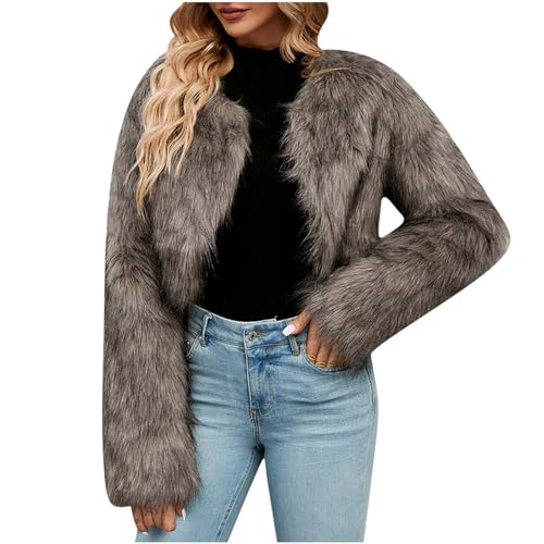 TRIGLICOLEUM Pelzmantel Damen Modische Einfarbig Kurz Kunstpelze Jacke Kunstfell Mantel Kuschelig Fellmantel Dicke Warme Winterjacke Winter Pelzjacke Langarm Wintermantel Felljacke Übergangsjacke TRIGLICOLEUM Pelzmantel Damen Modische Einfarbig Kurz Kunstpelze Jacke Kunstfell Mantel Kuschelig Fellmantel Dicke Warme Winterjacke Winter Pelzjacke Langarm Wintermantel Felljacke Übergangsjacke von TRIGLICOLEUM