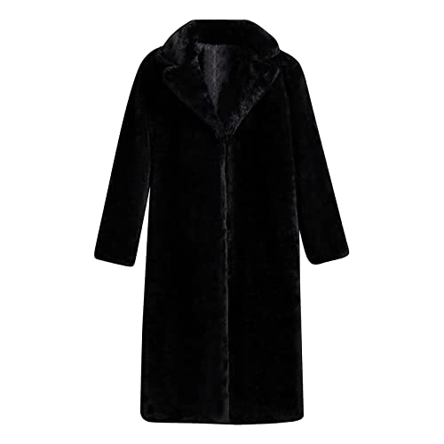 TRIGLICOLEUM angebote des tages heute Kunstpelze Mantel Damen Modische Pelzmantel Kunstfell Jacke Dicke Warm Fellmantel Faux Pelz Winterjacke Langarm Übergangsjacke Pelzjacke Flauschige Fellmantel von TRIGLICOLEUM