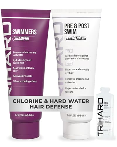 TRIHARD Swim Shampoo and Conditioner Combo | Chlorine Removal for Swimmers, Kids, and Adults - Pre Swim Hair Protection and Post Swim Hair Repair - Safe for Colored Hair von TRIHARD