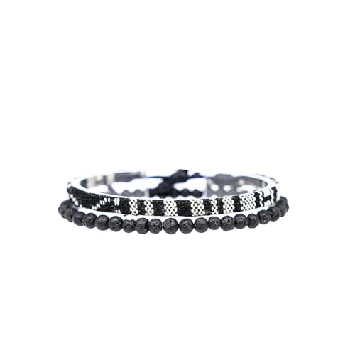 TRIPLE K&S Surfer Herren & Damen • 100% Wasserfest & Handmade • Perlen-Armband Boho Stoff-Armband • Hippie Sommer Strand-Schmuck • Freundschaftsarmbänder für Ihn & Sie (Schwarz & Lavastein) TRIPLE K&S Surfer Herren & Damen • 100% Wasserfest & Handmade • Perlen-Armband Boho Stoff-Armband • Hippie Sommer Strand-Schmuck • Freundschaftsarmbänder für Ihn & Sie (Schwarz & Lavastein) von TRIPLE K&S