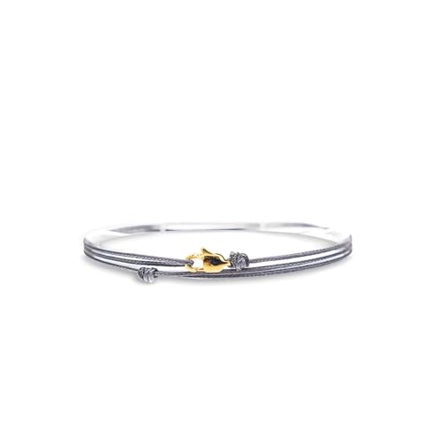 TRIPLE K&S Dünnes Wickelarmband Herren & Damen mit Karabinerhaken Verschluss Handgefertigt - Maritimer Surferschmuck - Minimalistisches Stoffarmband - 100% Wasserfest & Verstellbar von TRIPLE K&S