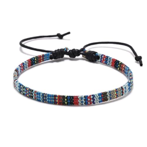 TRIPLE K&S Surfer armband Herren & Damen • 100% Wasserfest & Handmade • Perlen-Armband Boho Stoff-Armband • Hippie Sommer Strand-Schmuck (Arctic Nomad) von TRIPLE K&S