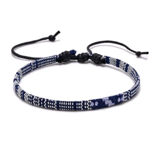 TRIPLE K&S Surfer-Armband Herren & Damen • 100% Wasserfest & Handmade • Perlen-Armband Boho Stoff-Armband • Hippie Sommer Strand-Schmuck von TRIPLE K&S