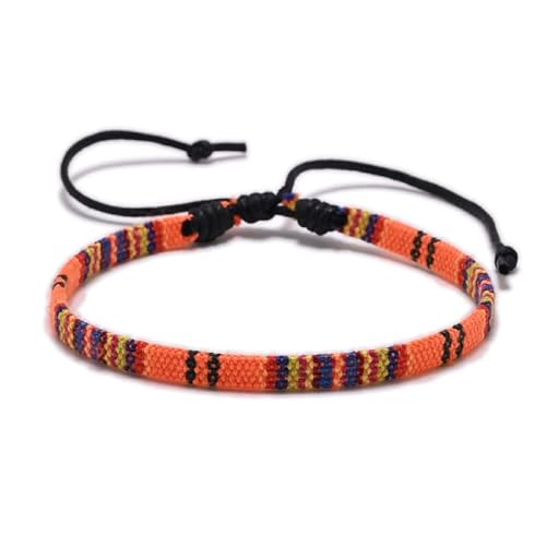 TRIPLE K&S Surfer armband Herren & Damen • 100% Wasserfest & Handmade • Perlen-Armband Boho Stoff-Armband • Hippie Sommer Strand-Schmuck (Tropical Sunset) von TRIPLE K&S