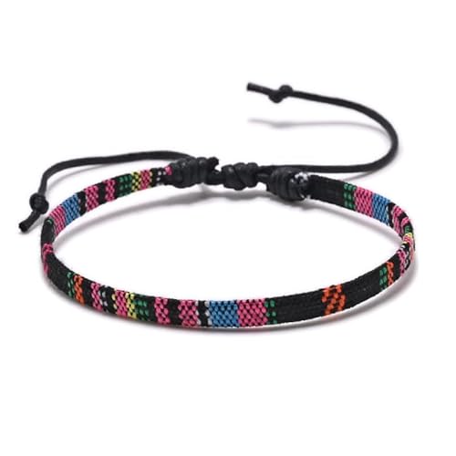 TRIPLE K&S Surfer armband Herren & Damen • 100% Wasserfest & Handmade • Perlen-Armband Boho Stoff-Armband • Hippie Sommer Strand-Schmuck von TRIPLE K&S