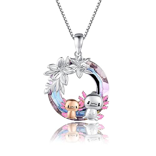 TRISHULA Axolotl Halskette 925 Sterling Silber Axolotl Anhänger Axolotl Halskette Axolotl Schmuck Geschenke für Frauen und Mädchen von TRISHULA