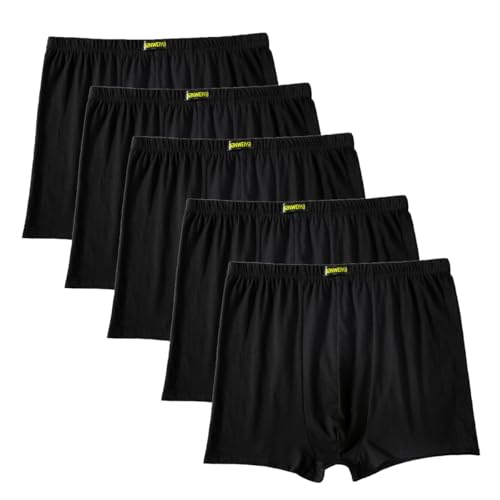 TRISTIN 5er Pack Herren Boxershorts Unterwäsche, Plus Size Baumwoll Boxershorts, Classic Loose Fit Soft Stretchy Trunks mit Beutel, EU S-4XL von TRISTIN