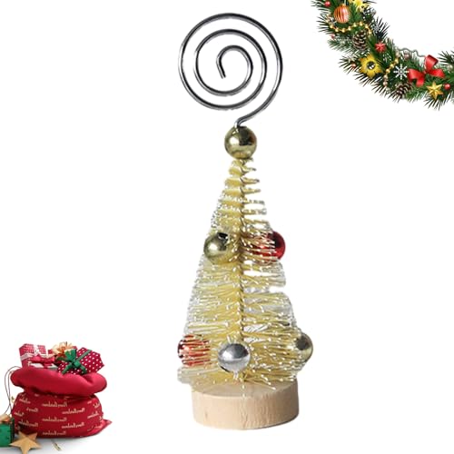 Weihnachtsbaum-Notizhalter - Foto-Memo-Halter mit Holzsockel | Kartenpräsentationszubehör für Esstisch, Couchtisch, Nachttisch, Schlafsaal, Arbeitstisch Tristo von TRISTO