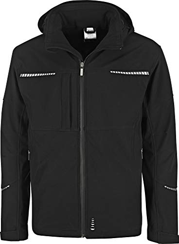 TRIUSO Details zu Winter-Softshelljacke Nero mit Ripstop Winterjacke Outdoorjacke Arbeitsjacke schwarz mit Kapuze S-5XL (XXL) von TRIUSO