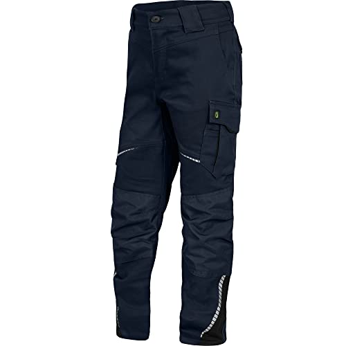 TRIUSO Flex-Line Kinder Bundhose Arbeitshose Reflex Cargohose Junior Hose (Marine-schwarz, 110/116) von TRIUSO