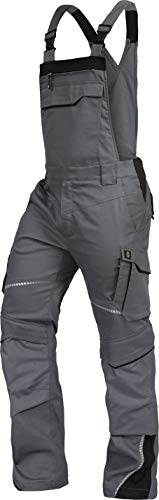 TRIUSO Leib Wächter Flex-Line Herren Latzhose flexibel mit Spandex (grau/schwarz, 25) von TRIUSO