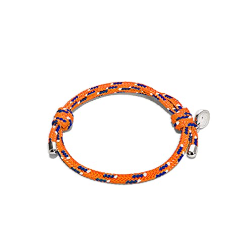 TRIWA Armband Ocean Plastic Bracelet – Coral, Durchmesser 55 – 95 mm, nachhaltiger Schmuck aus recyceltem Meeresplastik, mit Anhänger, orange, Geburtstagsgeschenk für Frauen, Geschenke für Männer von TRIWA