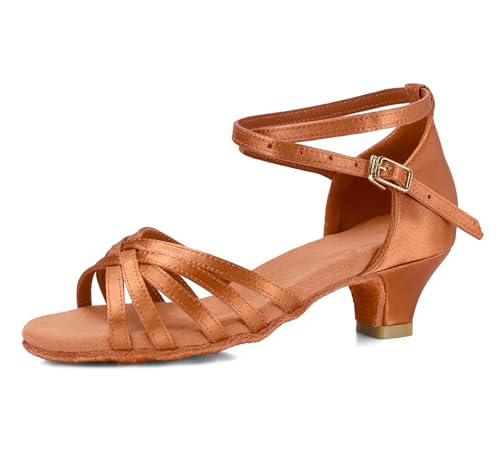TRIWORIAE - Damen Tanzschuhe Hoher Absatz Standard/Latein/Gesellschaftstanz Braun 36 EU von TRIWORIAE