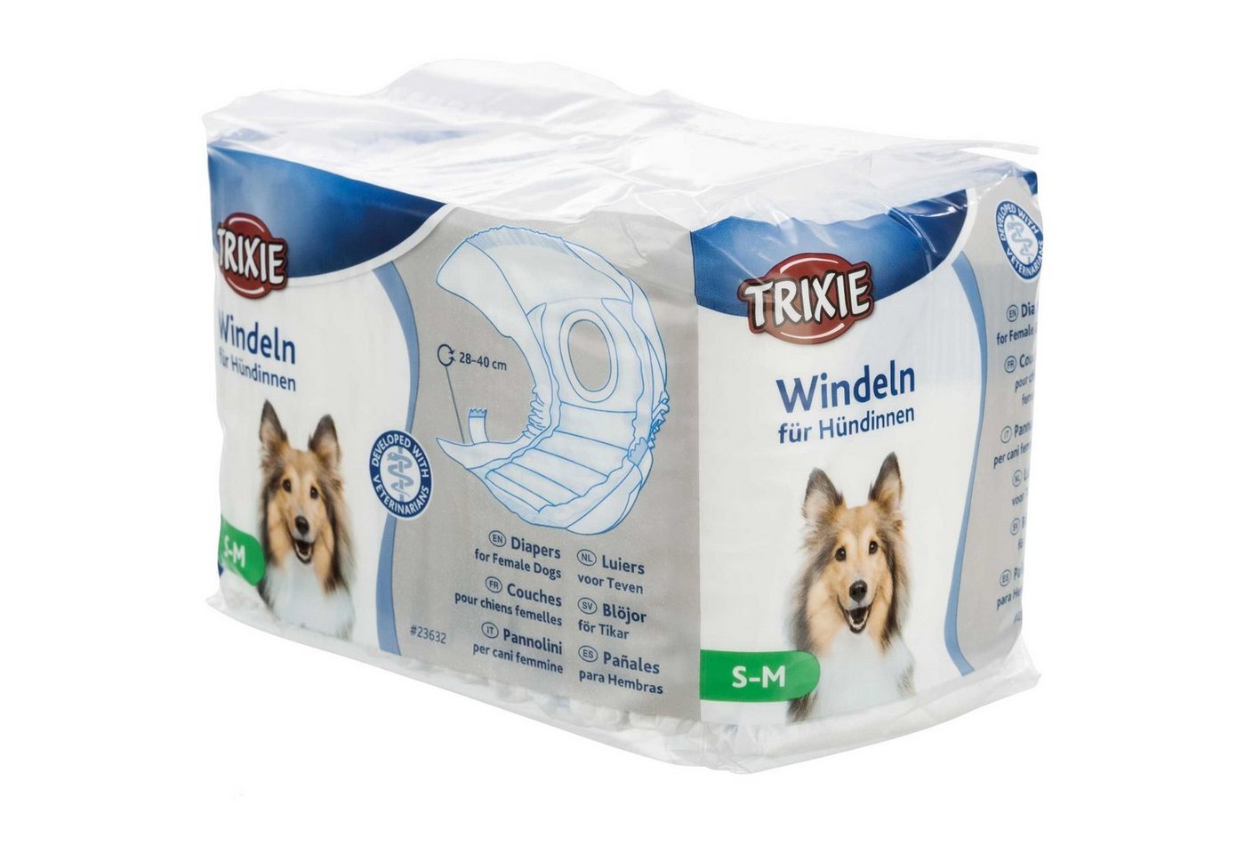 TRIXIE Hundewindel Hundewindeln für Hündinnen - Einweg Windel, Mit stark haftendem Klebeverschluss von TRIXIE
