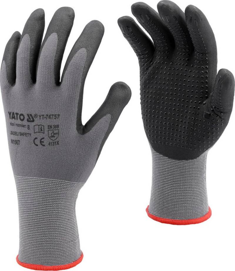 TRIZERATOP Arbeitshandschuhe Arbeitshandschuhe, Nitril, Nitrilnoppen (Arbeitshandschuhe, Nitril, Nitrilnoppen Gr. 8/M) Markenqualität von TRIZERATOP