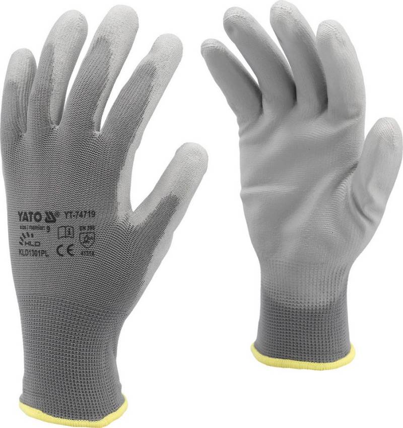 TRIZERATOP Arbeitshandschuhe Arbeitshandschuhe, Polyester, PU (Arbeitshandschuhe, Polyester, PU Gr. 9/L) Markenqualität von TRIZERATOP