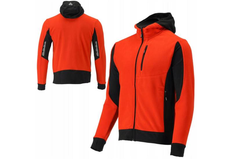 TRIZERATOP Kapuzenpullover Fleece Kapuzenpulli, Hoodie mit Reißverschluss Gr. L rot-schwarz (einzeln) von TRIZERATOP