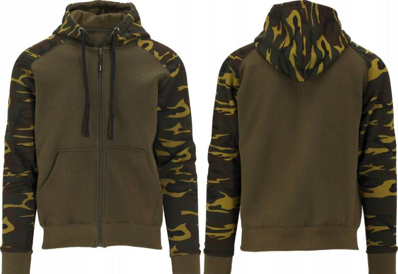 TRIZERATOP Kapuzenpullover Kapuzenpulli, Hoodie mit Reißverschluss MORO Camouflage Gr. XXL (einzeln) von TRIZERATOP