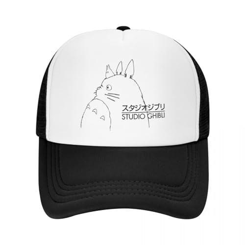 Baseballmütze Unisex Outdoor Casual Totoro Studio Ghibli Baseballkappe für Männer und Frauen Comic Verstellbare Trucker-Kappe Outdoor Snapback Caps Sonnenhüte Geschenk von TROBER