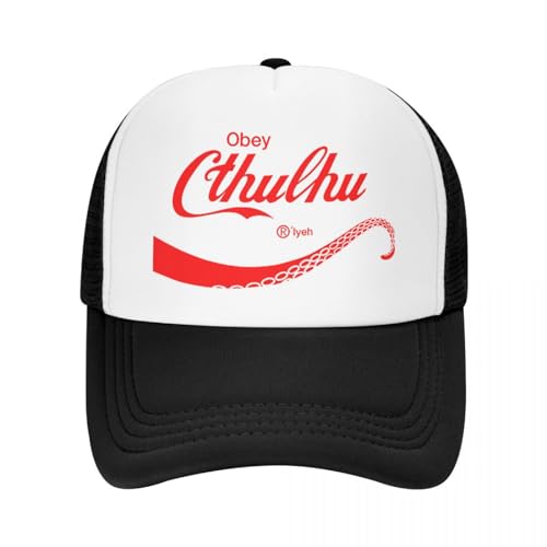 TROBER Baseballmütze Unisex Outdoor Casual Call of Cthulhu Mode Baseballkappe für Männer Frauen Atmungsaktive Trucker-Mütze Sport Snapback Sonnenhüte Geschenk von TROBER