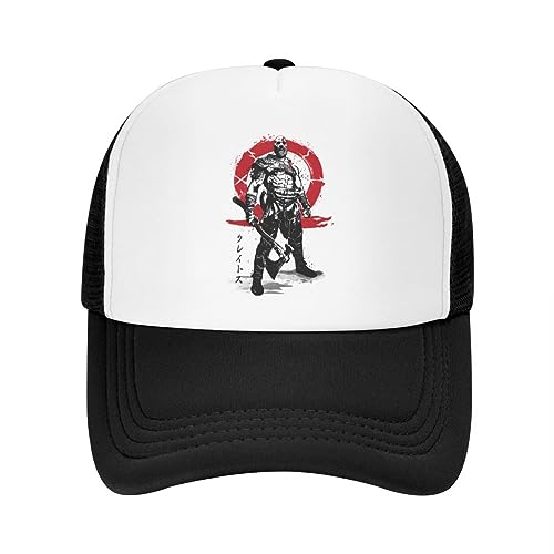 TROBER Baseballmütze Unisex Outdoor Casual God of War Benutzerdefinierte Baseballkappe für Männer und Frauen Verstellbare Wikinger-Trucker-Kappe Streetwear Snapback-Kappen Sommerhüte Geschenk von TROBER