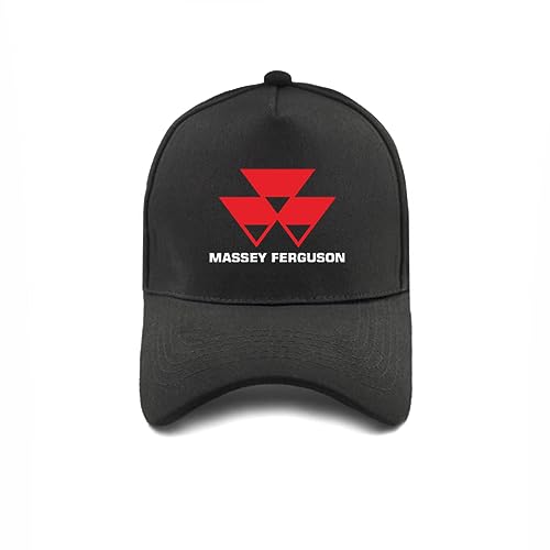 TROBER Herren Baseballmütze Unisex Freizeitsport Massey Ferguson Baseballkappen Sommer Lässig Verstellbar Männer Outdoor Snapback Traktor Landwirtschaft Logo Hüte Geschenk von TROBER