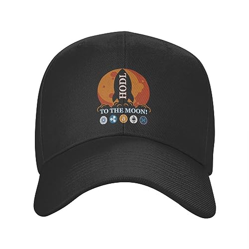 TROBER Herren Baseballmütze Unisex Mond Baseballkappe Sonnencreme Männer Frauen Verstellbare Krypto Daddy Hut Herbst Hysterese Hüte Trucker Cap Geschenk von TROBER