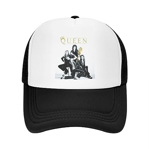 TROBER Herren Baseballmütze Unisex Outdoor Classic Unisex Queen Band Freddie Mercury Trucker Hut Erwachsene Verstellbare Baseballkappe Männer Frauen Outdoor-Geschenk von TROBER