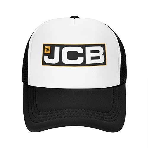 TROBER Herren Baseballmütze Unisex Outdoor Mode Unisex JCB Trucker Hut Erwachsene Verstellbare Baseballkappe für Männer Frauen Outdoor-Geschenk von TROBER