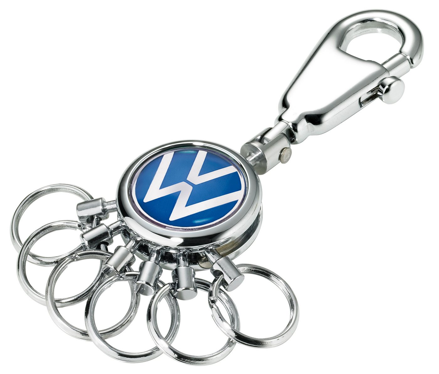 TROIKA Schlüsselanhänger Volkswagen, Offiziell lizensierte VW Schlüsselanhänger, 4 Ausführungen (1-tlg., exklusives Lizenzprodukt), mit Leder, Metall oder Karabiner‑Ring-System, ideal als Geschenk von TROIKA