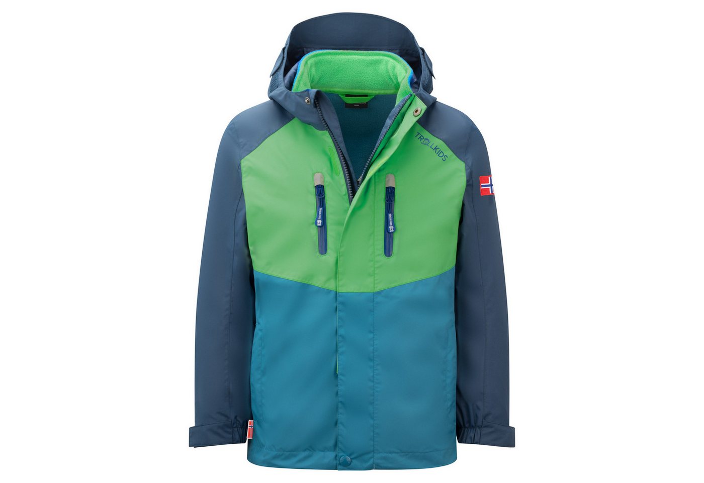 TROLLKIDS 3-in-1-Funktionsjacke Bryggen Wasserdicht, winddicht und atmungsaktiv von TROLLKIDS
