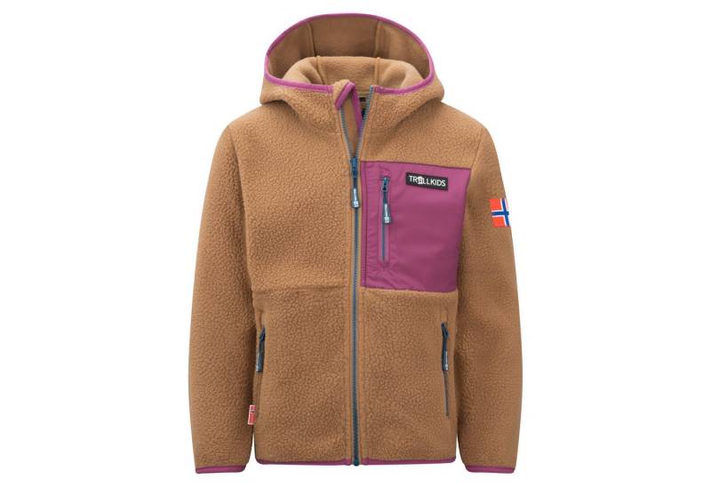 TROLLKIDS Fleecejacke Aurlandsfjord Angeschnittene Kapuze von TROLLKIDS