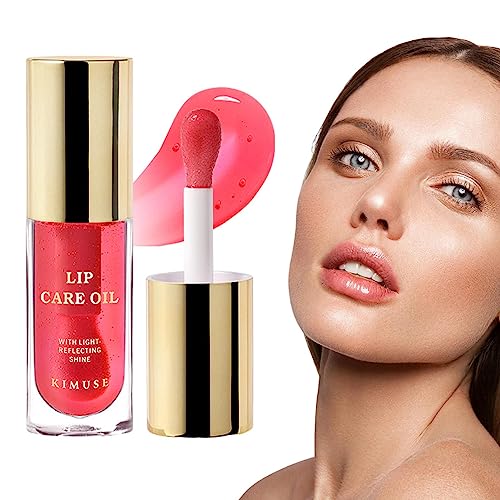 Aufpolsterndes Lippenöl - Pflegendes, feuchtigkeitsspendendes, klares Lippenöl - Lip Plumper Gloss verbessert die Lippenelastizität, langanhaltender klarer Lipgloss für die Lippenpflege Troonz von TROONZ