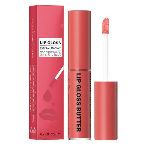 Hochglänzender Lipgloss,Nicht klebender flüssiger Lippenstift mit leichtem Glanz - Lip Plumper Gloss, langlebig, Lippenfleck, schälende Haut, Frauen Mädchen, Lippen-Make-up Troonz von TROONZ