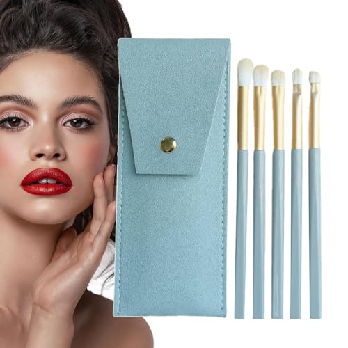 TROONZ Augenpinsel für Make-up,Lidschattenpinsel,5-teiliges ultraweiches Lidschattenpinsel-Set | Professioneller Mischpinsel, Lidschatten-Make-up-Pinsel mit stilvollem Etui für das Augen-Make-up von von TROONZ