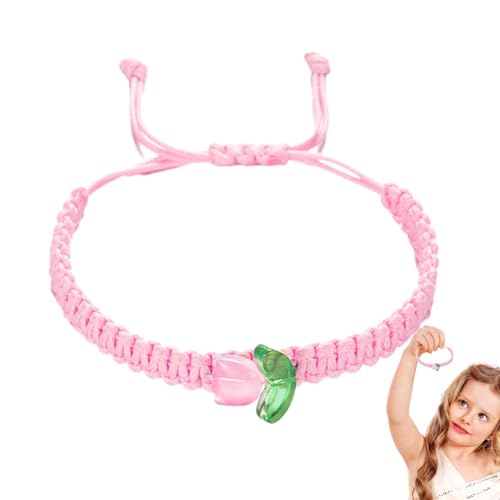 TROONZ Blumenarmband, handgefertigtes gewebtes Stoffarmband - Handgefertigtes, gewebtes, geflochtenes Seilarmband | Verstellbares handgefertigtes Boho-Armband für Frauen, Teenager von TROONZ