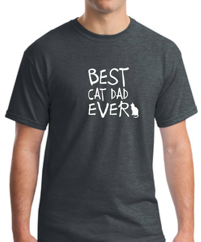 Cat T-Shirt-Cat Lover T-Shirt-Best Cat Dad Ever-Gift Husband-Gift Wife-Unisex T-Shirt-Anniversary Gift-Fitt-Po-Liebhaber T-Shirt-Cat von TROPICALTSHIRTS