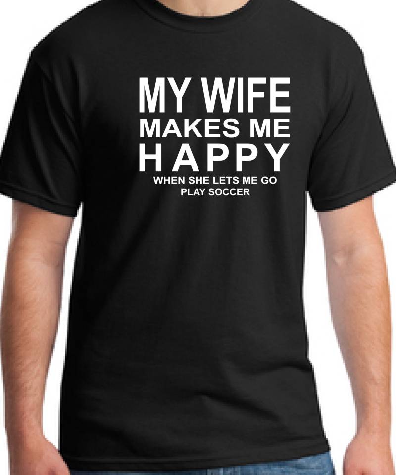 Fußball-T-Shirt Für Ehe-Wife-Geschenk-T-Shirt Hubby-Valentinstag-Geschenk Ehemann Anlässlich Des Geschenkers von TROPICALTSHIRTS