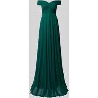 TROYDEN COLLECTION Abendkleid im Stufen-Look in Smaragd, Größe 36 von TROYDEN COLLECTION