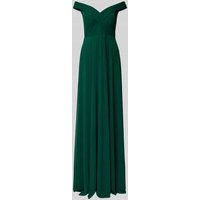TROYDEN COLLECTION Abendkleid im Stufen-Look in Smaragd, Größe 44 von TROYDEN COLLECTION