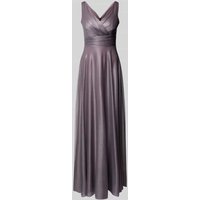TROYDEN COLLECTION Abendkleid in Wickel-Optik in Flieder Melange, Größe 36 von TROYDEN COLLECTION