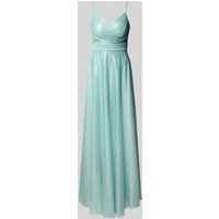 TROYDEN COLLECTION Abendkleid in Wickel-Optik in Mint Melange, Größe 40 von TROYDEN COLLECTION