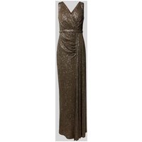 TROYDEN COLLECTION Abendkleid in Wickel-Optik in Taupe, Größe 46 TROYDEN COLLECTION Abendkleid in Wickel-Optik in Taupe, Größe 46 von TROYDEN COLLECTION