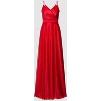 TROYDEN COLLECTION Abendkleid in schimmernder Optik in Rot, Größe 38 von TROYDEN COLLECTION